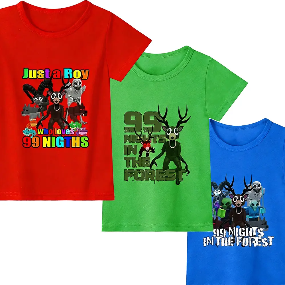 Spiel 99 Nights in The Forest Jungen Mädchen T-Shirt Bedruckte Baumwolle Kinder Kurzarm Casual Kinder Kurzarm Top T-Shirt Geschenk