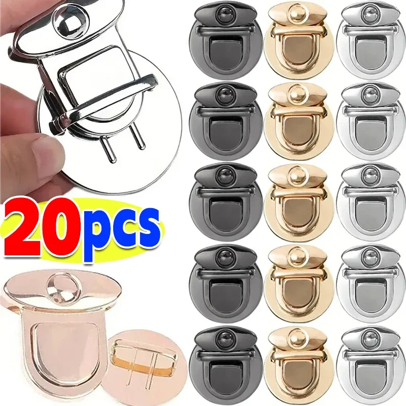 1/20pcs Metal Locks Bag Clasp Catch Buckles for Handbags Purse Tote Closures Snap Clasps DIY Craft Hardware Case Bag Accessories