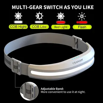 강력한 LED 전조등 센서 COB 헤드 라이트 방수 USB 충전식 헤드 램프 내장 배터리 손전등 토치 작업 등