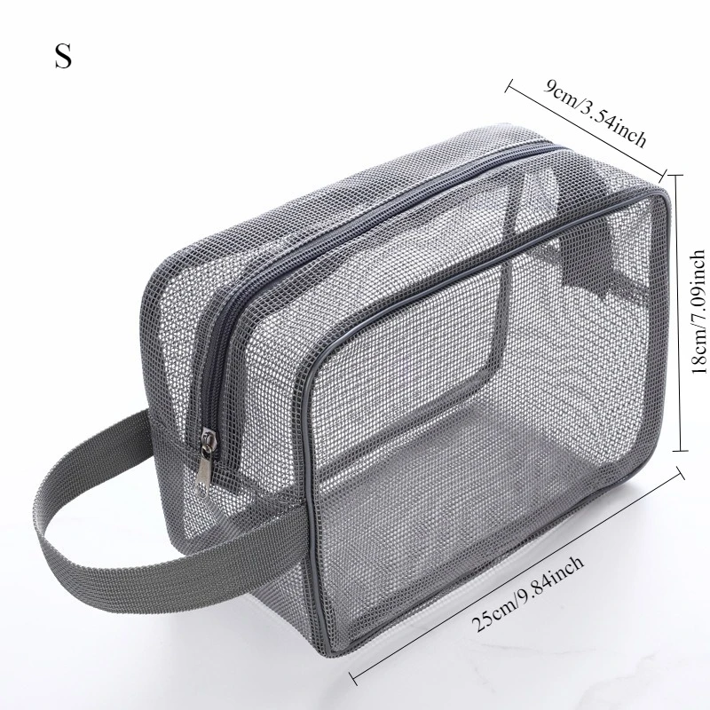 Neue Bade Tasche Mesh Dusche Kulturbeutel Reise Make-Up Lagerung Halter Tragbare Bade Tasche Mesh Dusche Kulturbeutel Tragbare – Detail 12
