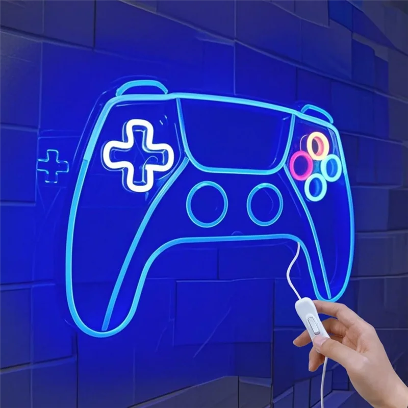 A34R سطوع قابل للتعديل النيون لافتة للاعبين جدار ديكور-USB بالطاقة LED أضواء علامات ، غرفة ديكور للبنين Bo