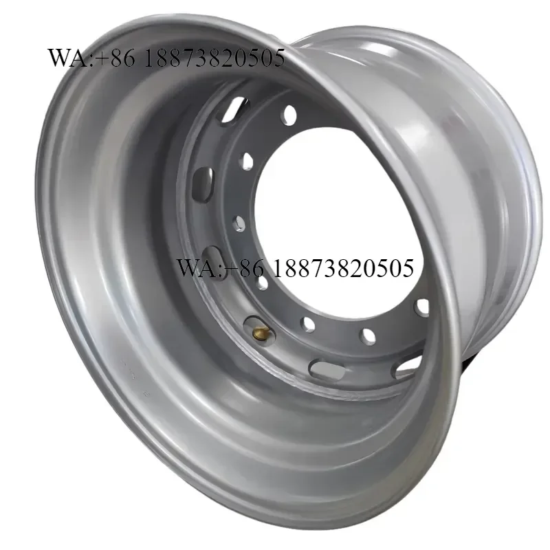 Customized 19.5 Inch Silver Steel Trailer Wheel Rim 19.5x11.75 Truck Rims 11.75X19.5 Tubeless for Heavy Duty Truck