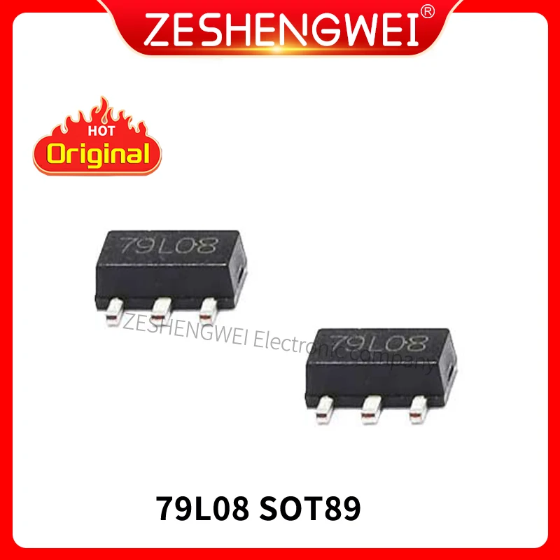 50pcs New 79l08 SOT89 7908 Voltage Regulator Triode 3 Orders Original In Stock