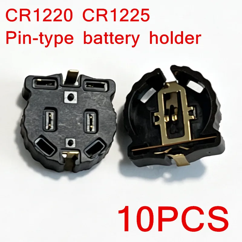 Pin CR1220 Button Battery Holder Through-hole Soldered Battery Holder Pin Gold Plated High-Temperature Resistant Up to 280°C