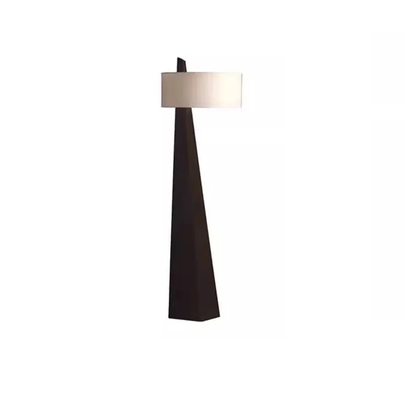 

Japanese-style wabi-sandy wind designer triangular floor lamp Nordic living room next to sofa model room bedroom fabric floo