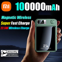 Xiaomi 100000mAh Magnetic Power Bank Wireless Fast Charger For Magsafe Portable Auxiliary Battery Pack For iphone Huawei Samsung