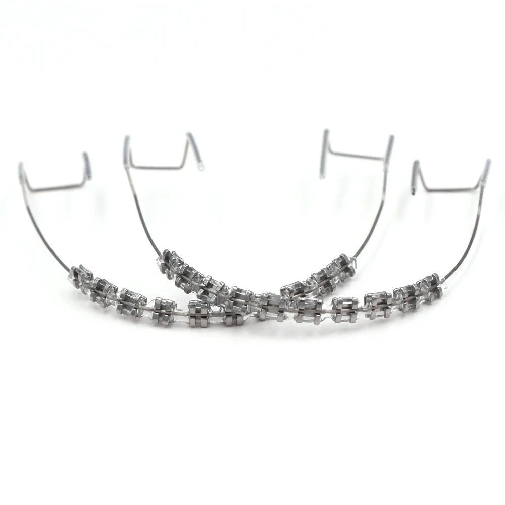 Braces Jewelry for Teeth 2 pcs, Colorful Dental Sparkle Chains for Girls Teens, Cute Orthodontic Decoration Party Gift