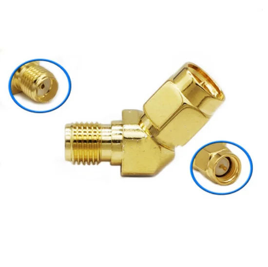 1pc WIFI image transmission FPV adapter SMA male plug SMA female elbow jack 135 degree 45 degree bevel