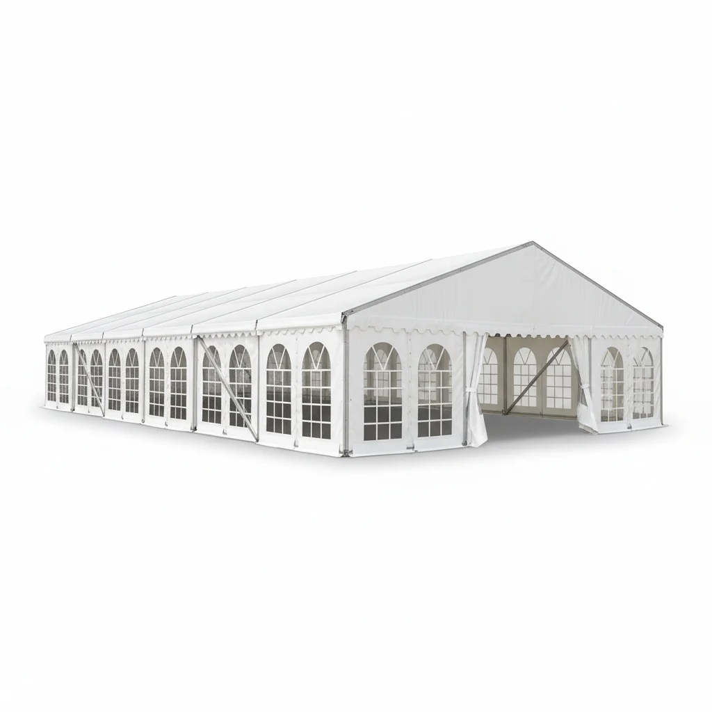 Outdoor Marquee Tent, 6061-T6 Aluminum Alloy Frame PVC Wedding Event Tent, Waterproof Large Party Tent for Trade Show, 2x2m-3x6m