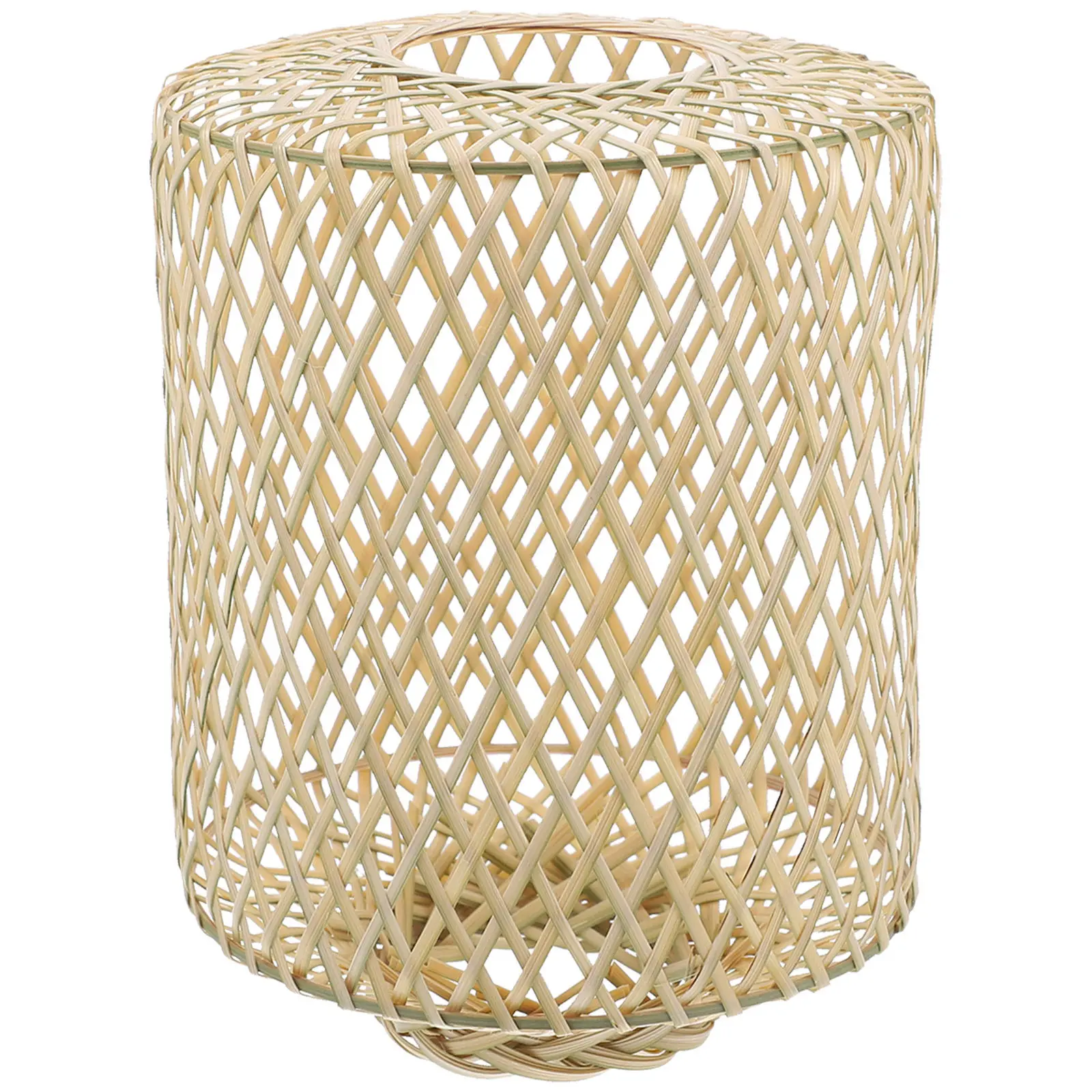 Bamboo Lamp Shade Woven Pendant Light Lampshade Rustic Style Hanging Lamp Cover for Home Hotel Restaurant Decorative