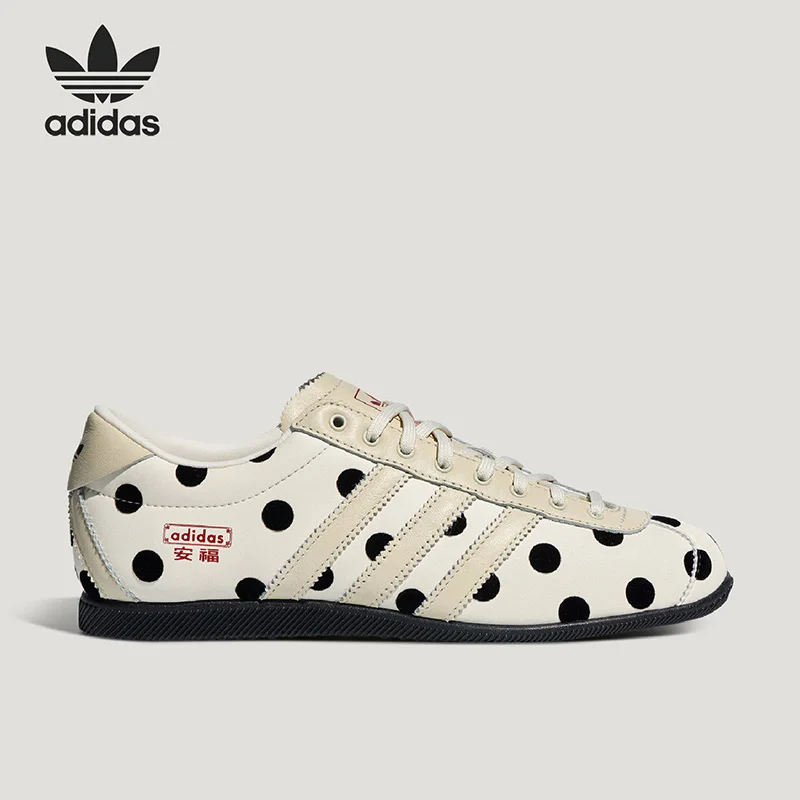 Adidas Originals Women Casual Shoes LA1363 Low Top Lace Up Polka Dot Synthetic Upper Rubber Outsole