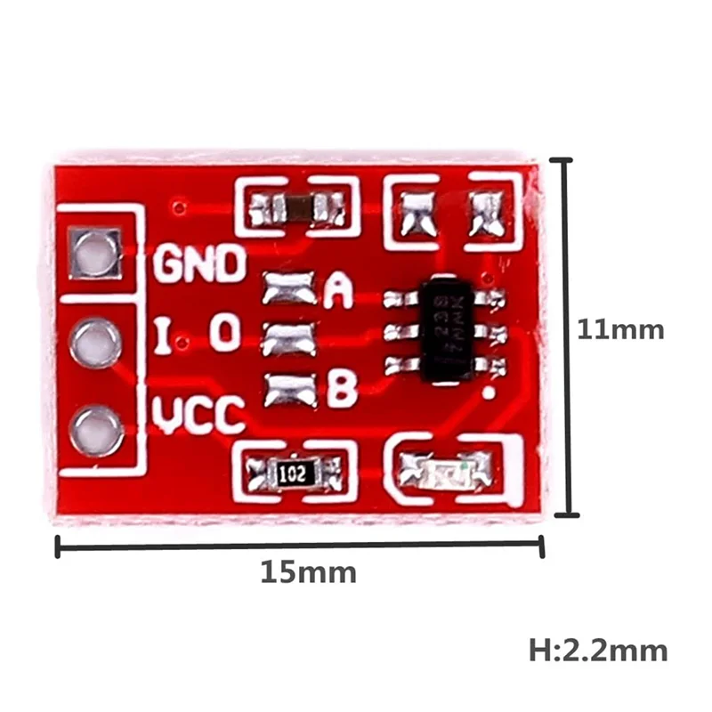 B50B-300 Stuks TTP223 Touch Sleutelschakelaar Module Aanraken Knop Condensator Type Single Channel Zelfsluitende Touch Schakelaar Sensor