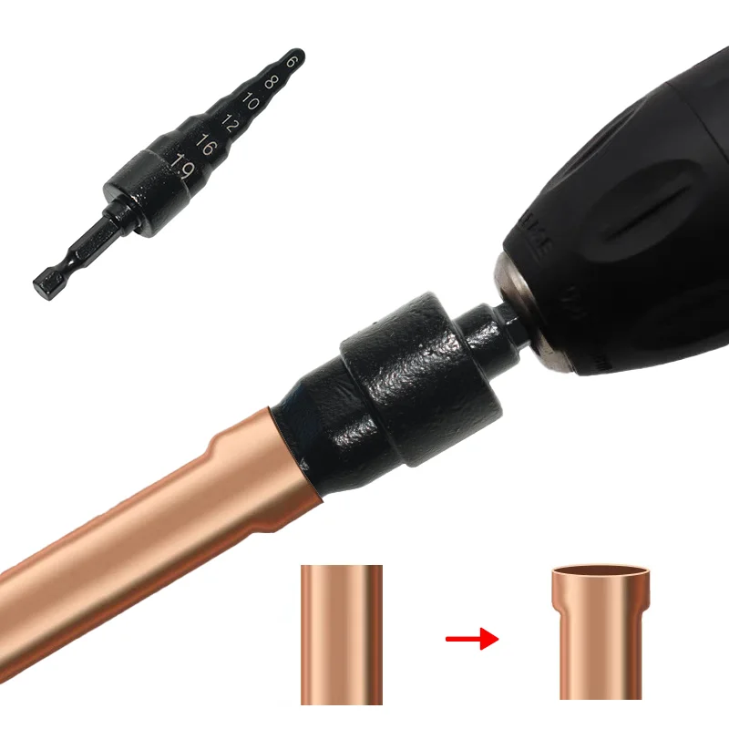 Tubo De Cobre De Reparação Automotiva, Broca De Ar Condicionado, Expandir Acessórios Para Ferramentas De Furo, 6-19mm, 1Pc