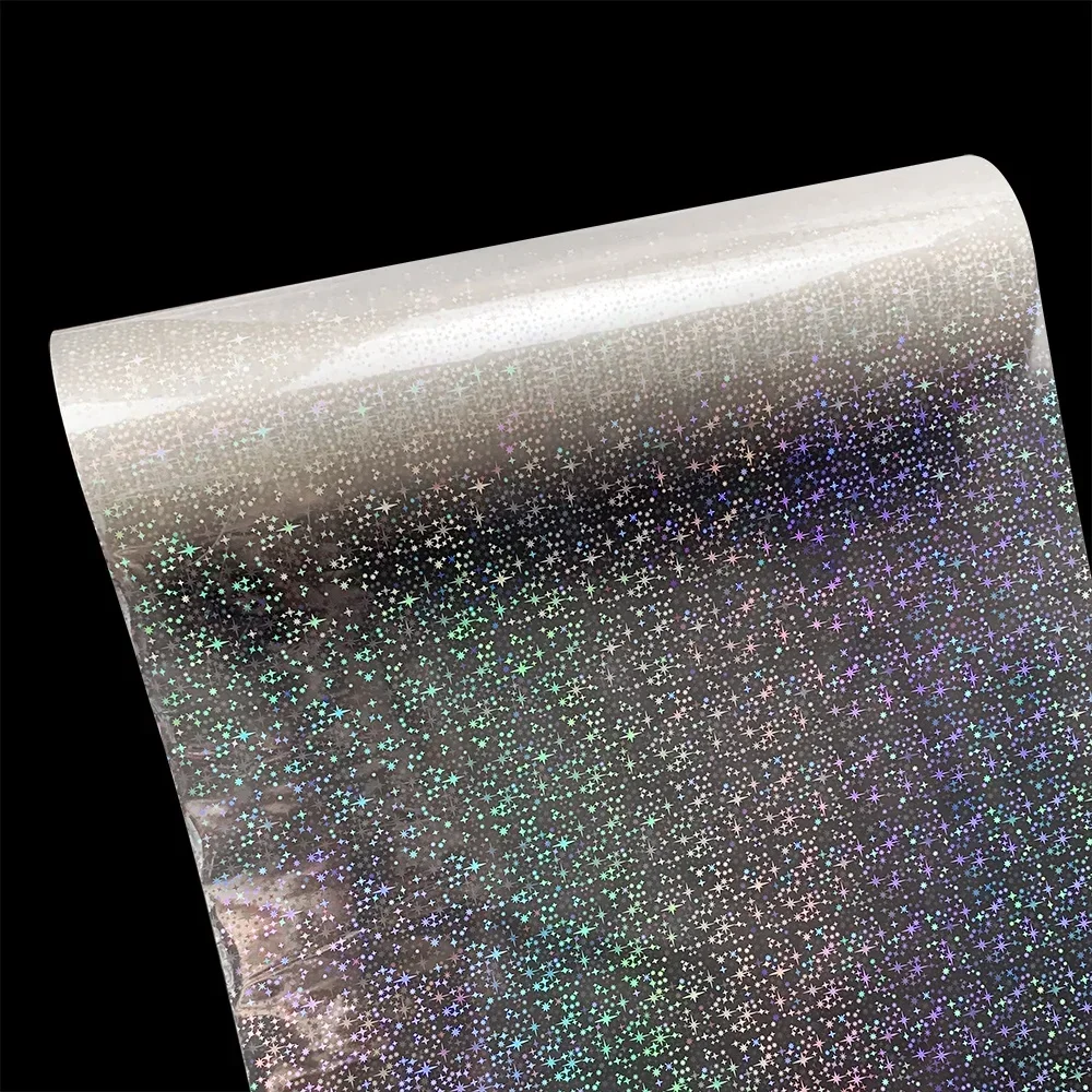Bopp Transparent Holographic Starlet Design Thermal Lamination Film