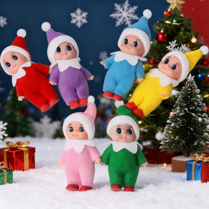 /Christmas Baby Elf Doll Pendants Xmas Oranments Merry Christmas Decor Gifts Noel Happy New Year Natal Kids Gifts