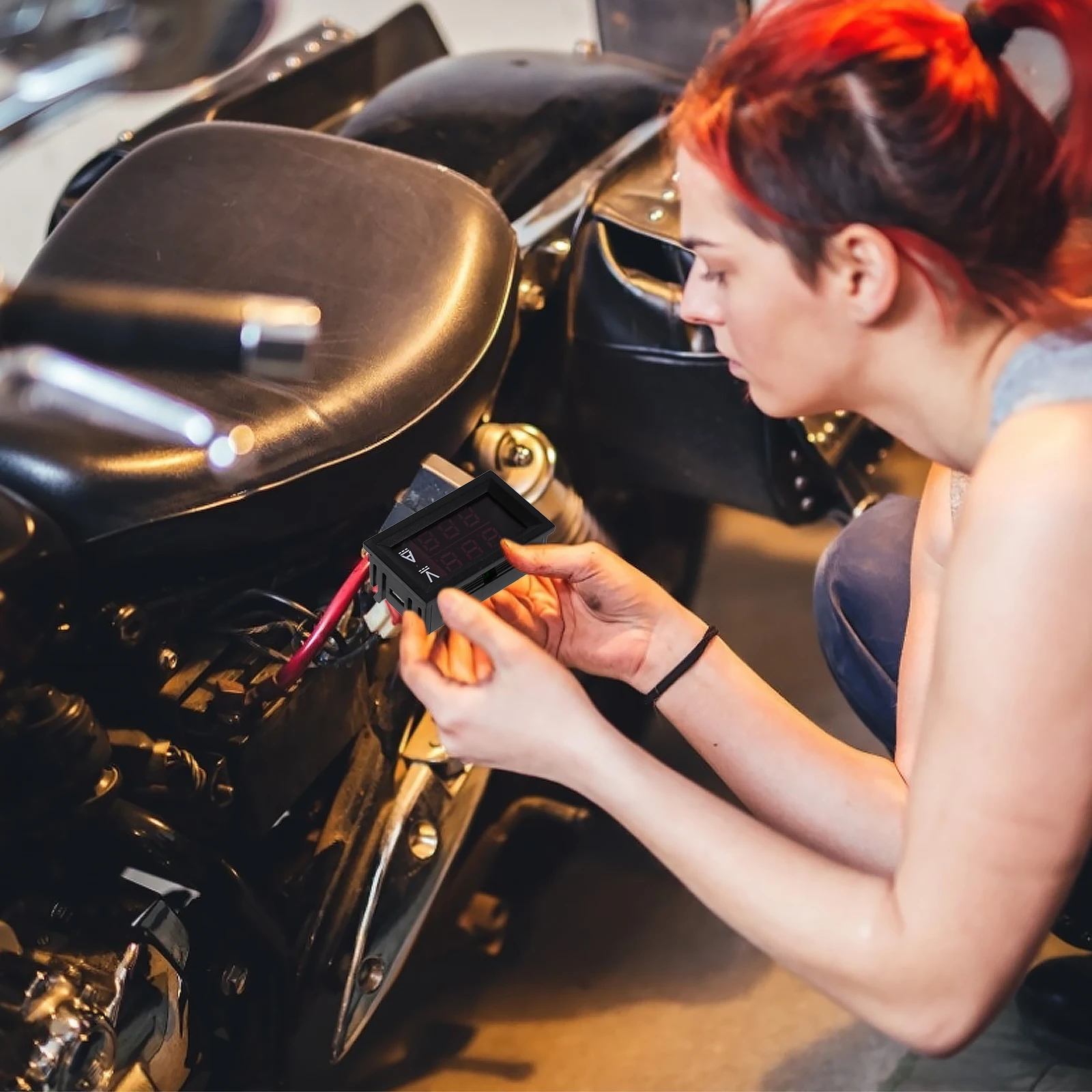 

100V 1A 10A 50A 100A Dc Voltage Current Meter Dual Led Display 2 In 1 Amp Volt Gauge Compact Tester For Car Durable