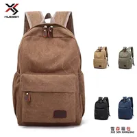 Korean version men's canvas backpack, college student backpack
