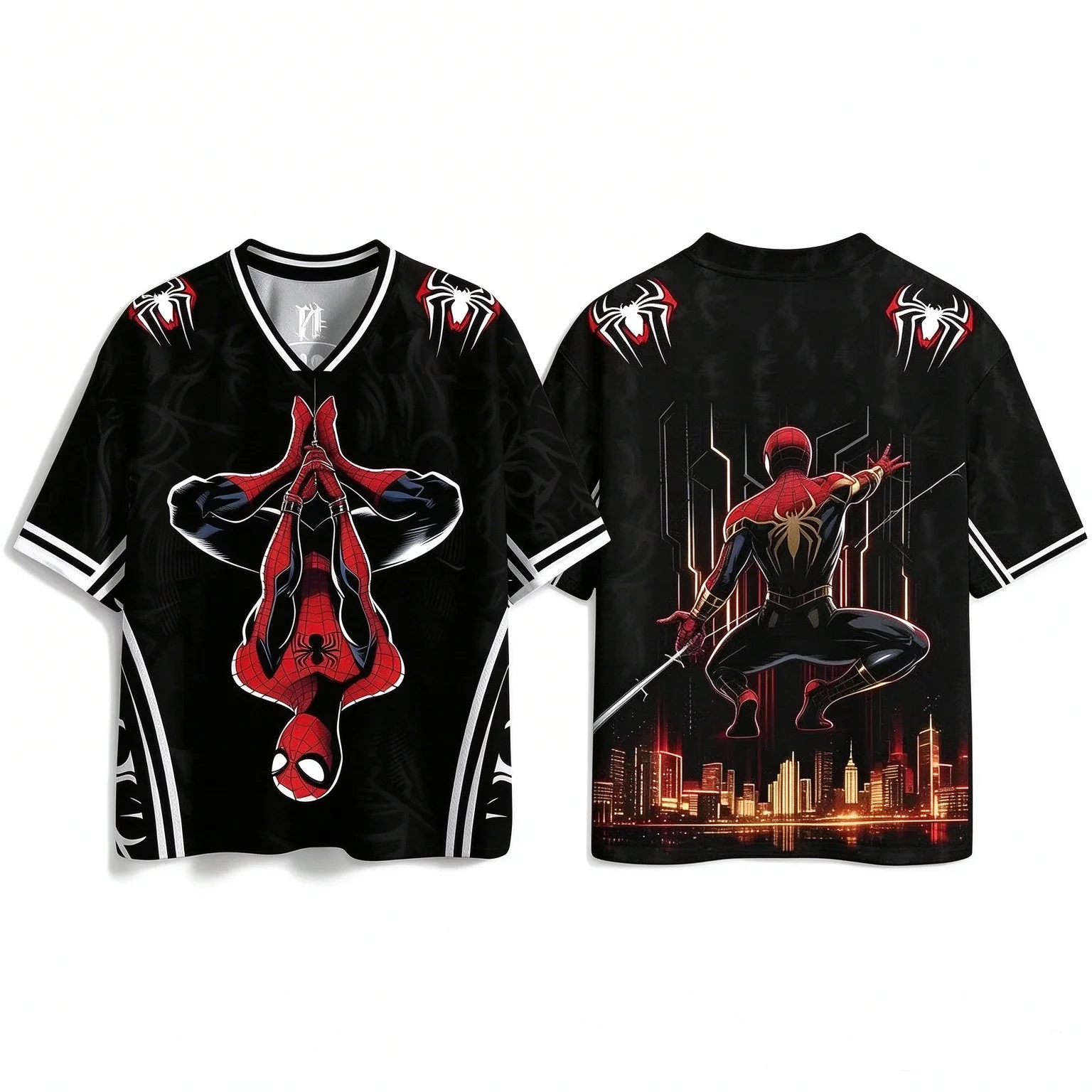 2026 New Spider Hero 3D Full Print V-neck Jersey,, Men Women Streetwear Cosplay Tops, Breathable Quick Dry Tees