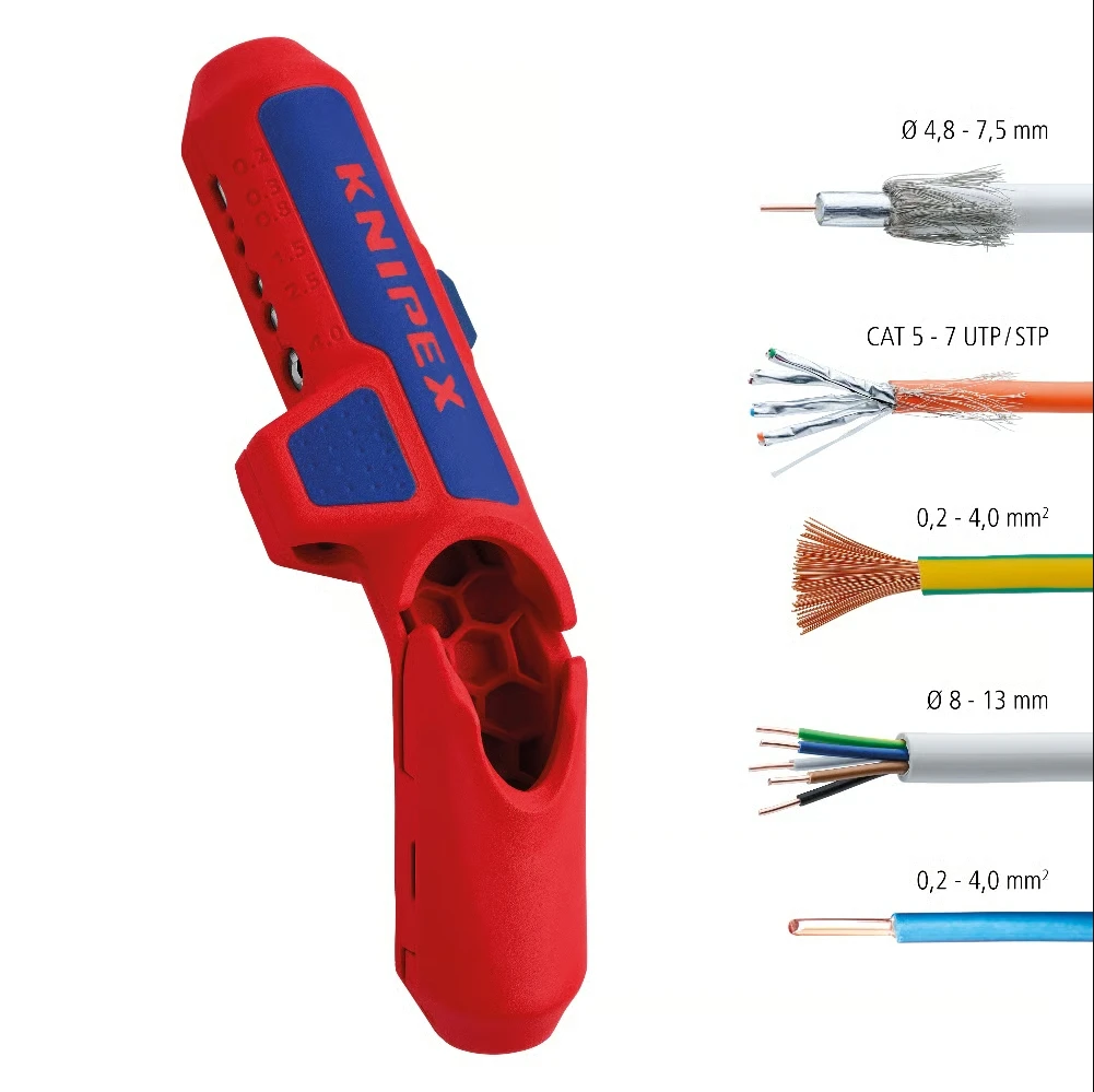 KNIPEX - 16 95 01 SB Tools - Ergostrip, tailles métriques, version droitier (169501SB)