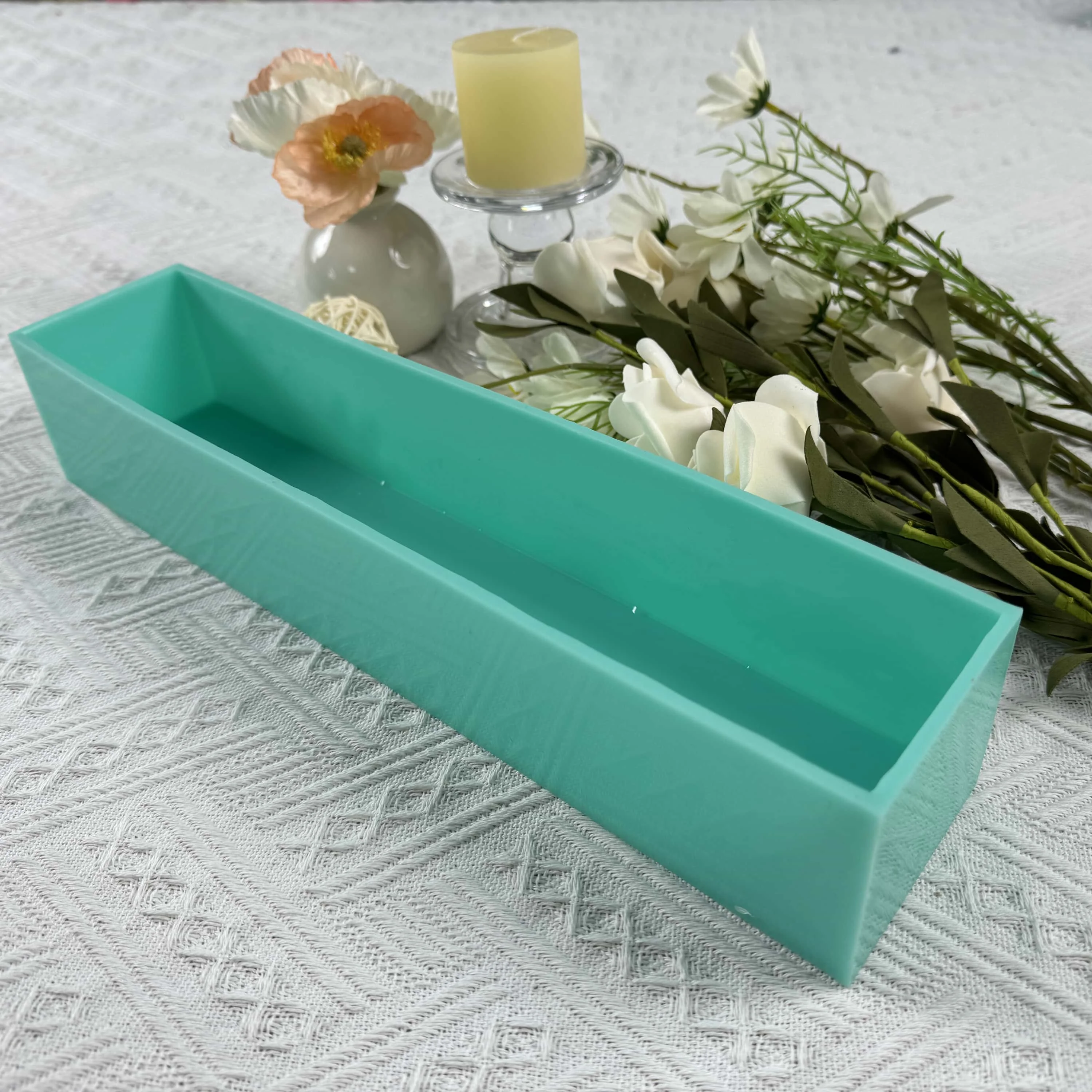 Size 335.65.60 mm,Capacity 46 ounce,Silicone Liner for Soap Making, Natural Lotion Bar Silicone Soap Mold