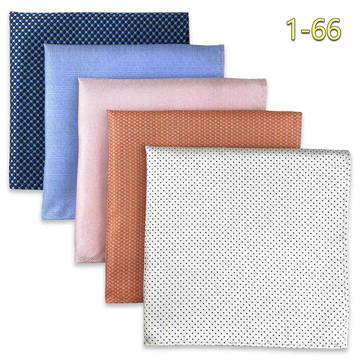 5 Pack Set Men's Pocket Square Handkerchief, Assorted Designs