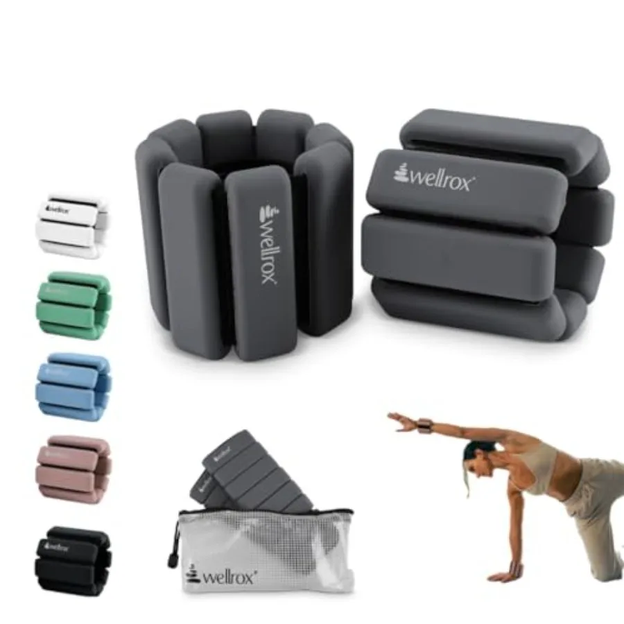 

Wellrox Weighted Bangles Adjustable Ankle and Wrist Weights for Women Men Set of Ankle Weights 2 lbs 1 lb Each Wrist Weight Wei