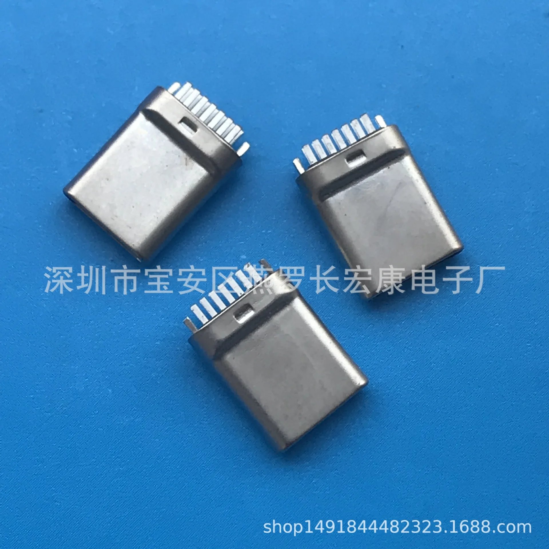 For 3.1 TYPE-C stretch male 7P splint seamless plug, double row 14P with grounding, splint 0.8 vinyl