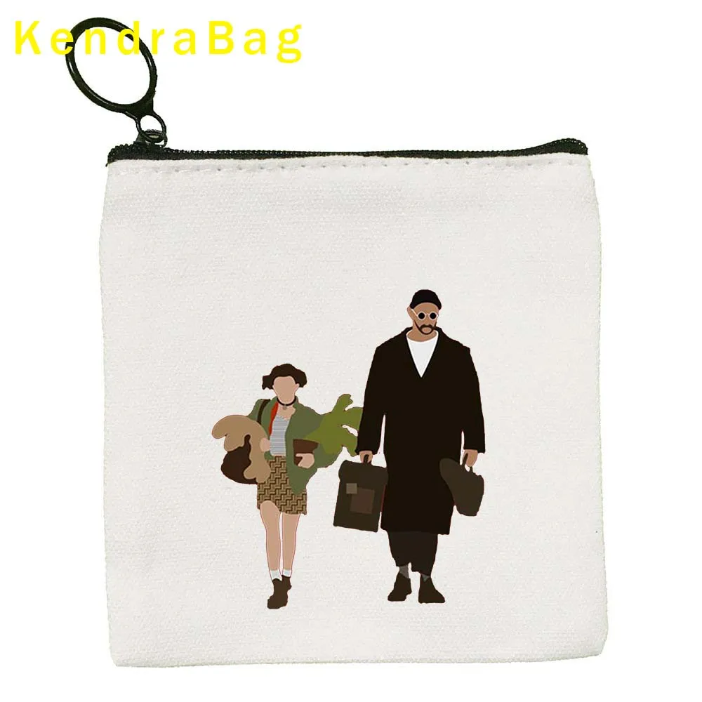 Retro Vintage Movie Fashion Leon Mathilda The Professional Girl, pintura al óleo de dibujos animados, monedero, bolsa, BILLETERA, regalo con cremallera