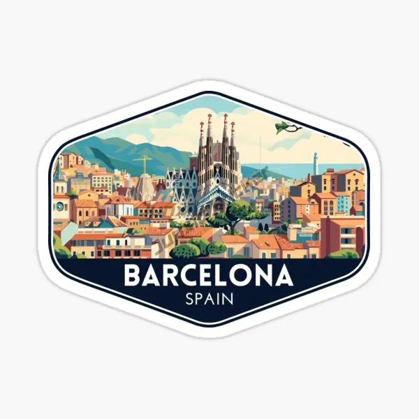 

Spain Barcelona Scenery Car Sticker Car Decal Motorcycle Car Accessorie Self-adhesive Reflect Light Decal