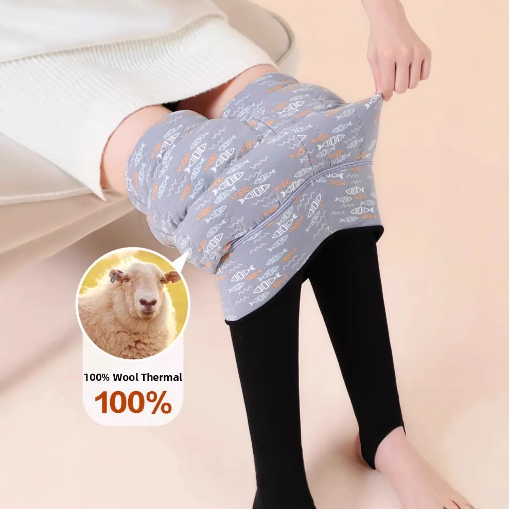 

Thiened шерстяные брюки для йоги женские зимние теплые утягивающие длинные брюки с высокой талией на подкладке специальные хлопковые брюки Thi