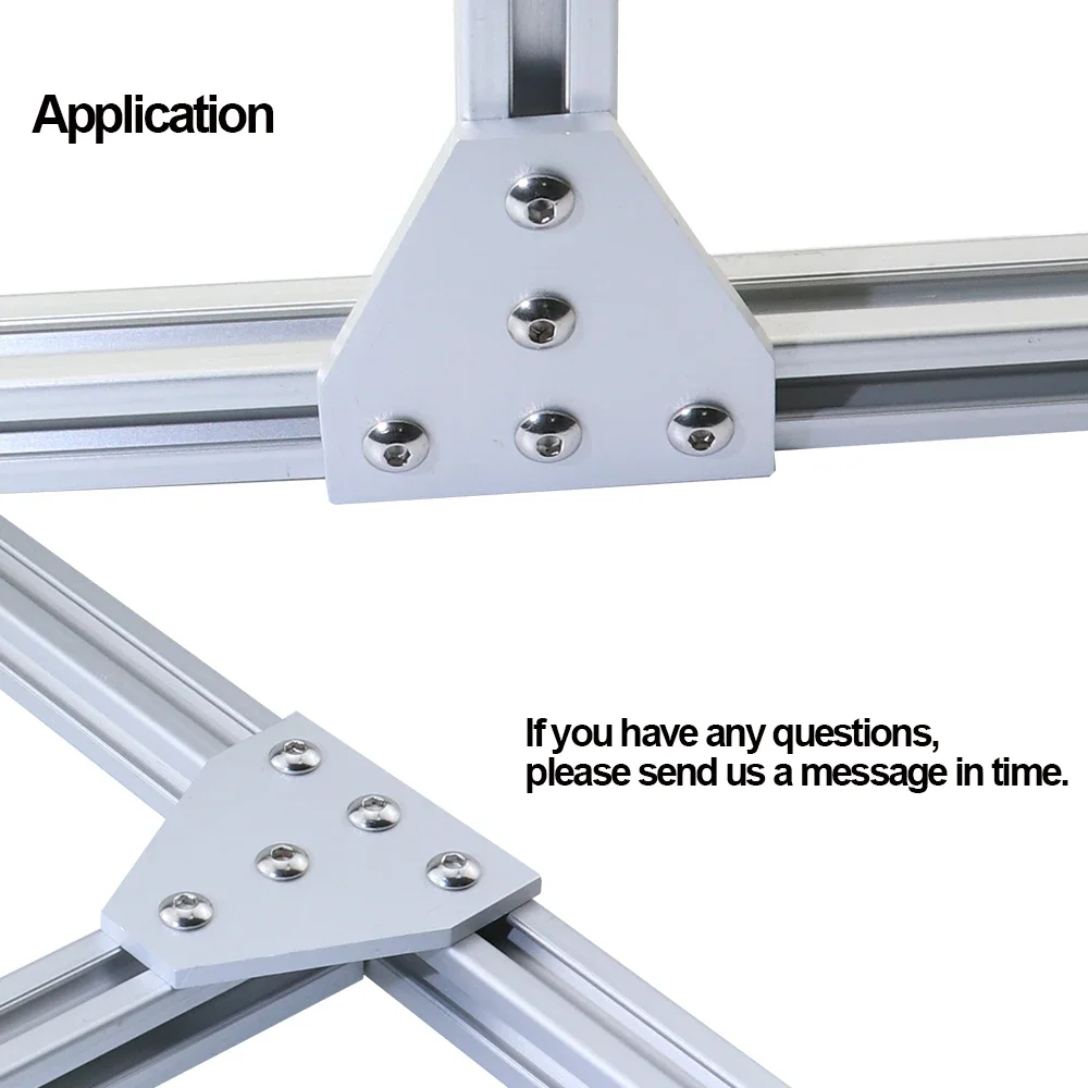 Strong Corner Angle Bracket Connection Joint Strip Board for V-Slot Aluminum Profile 2020 3030 4040 4545 with 5 Holes