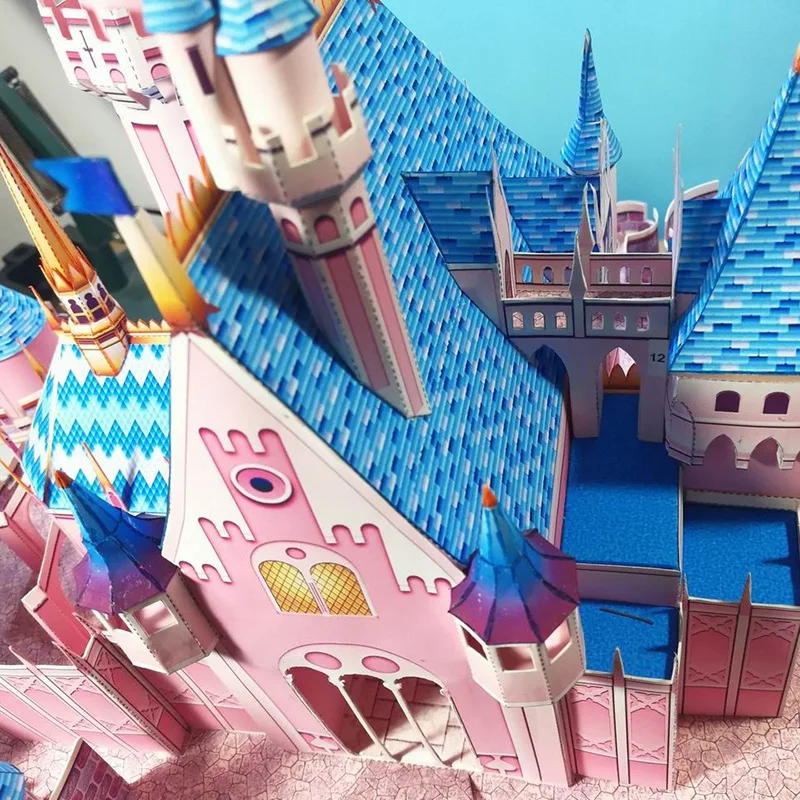 57CM Sleeping Beauty Castle Architecture DIY 3D Paper Model
