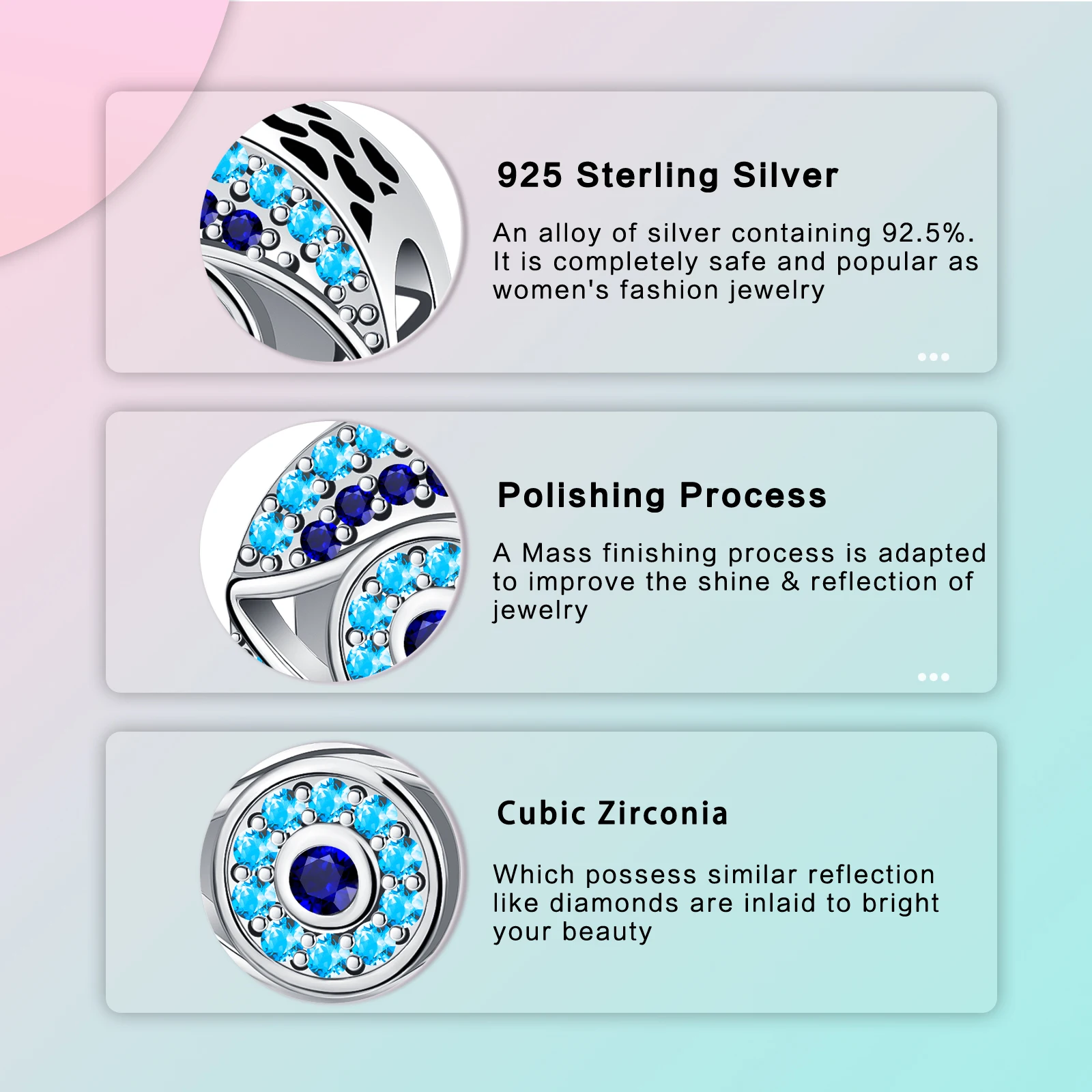 925 فضة الشيطان العين تقريب الخرز ، يناسب الأصلي باندورا سوار ، DIY بها بنفسك قلادة السحر ، صنع المجوهرات