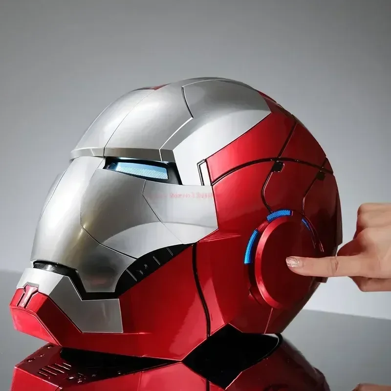 新しいMk5アイアンマンヘルメット音声制御8ピース開閉式中国語英語発光