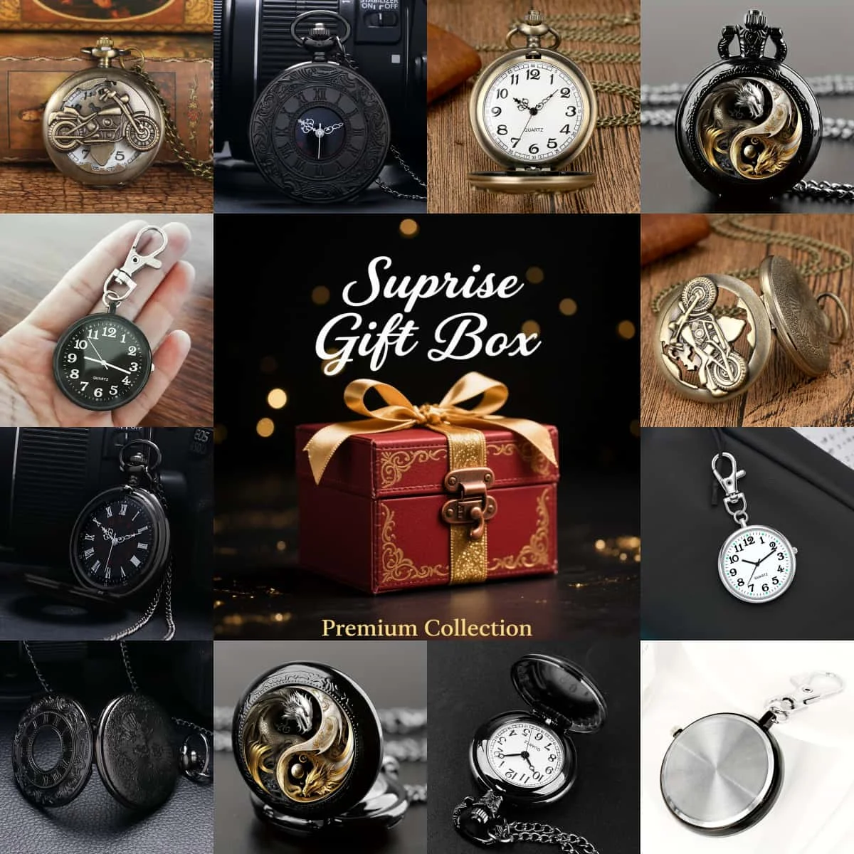 Surprises Watch Blind Box , Mysterious Gift Box , Festival Quartz Qucket Watch Box, Where Every Unboxing Holds a Timeless Treat​