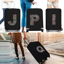 Stretch Luggage Cover Suitcase Covers Text Letter Printed Travel Accessories Printed  Dust Cover 18''-28'' Inch Protective Case