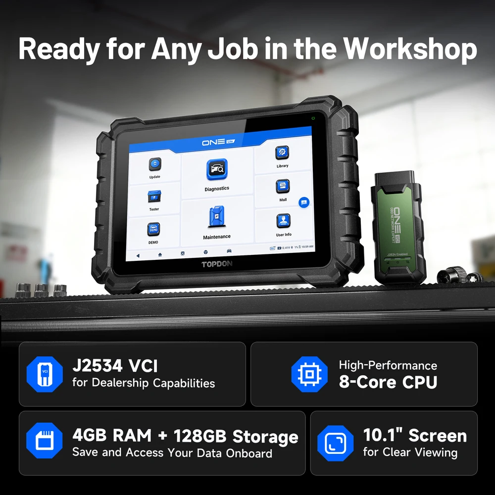 TOPDON All System Car Diagnostic Tools 50 Hot Functions Auto OBD2 Scanner Topology Map Bidirectional Control ECU Coding ONE LITE