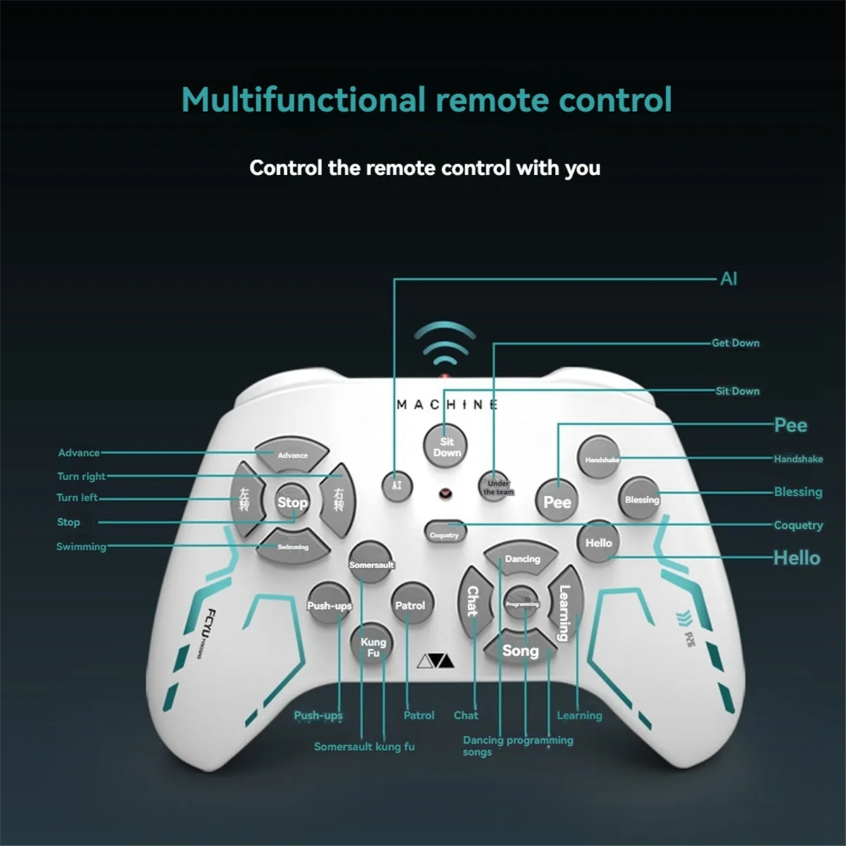 

ABAN интеллектуальная машина собака голосовой диалог AI робот телефон дистанционное управление программирование пение танцевальная машина собака детские игрушки