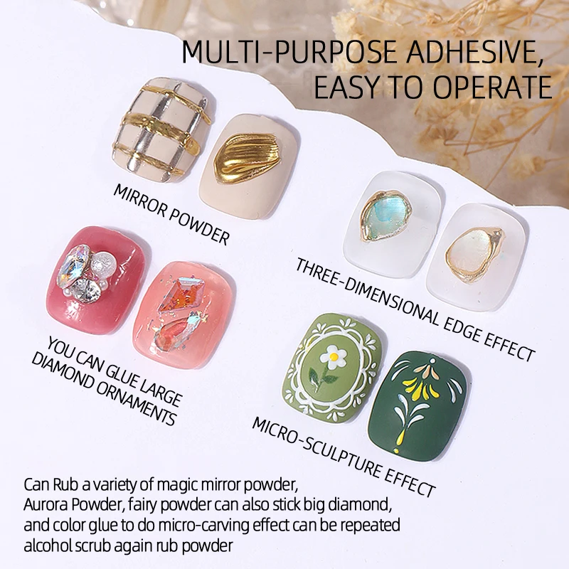 Modelling Gel Nail Polish Semi-solid Magic Mirror Powder Model Gel 3D Tranparent Nail Glue Soak Off UV LED Nail Art Decoration