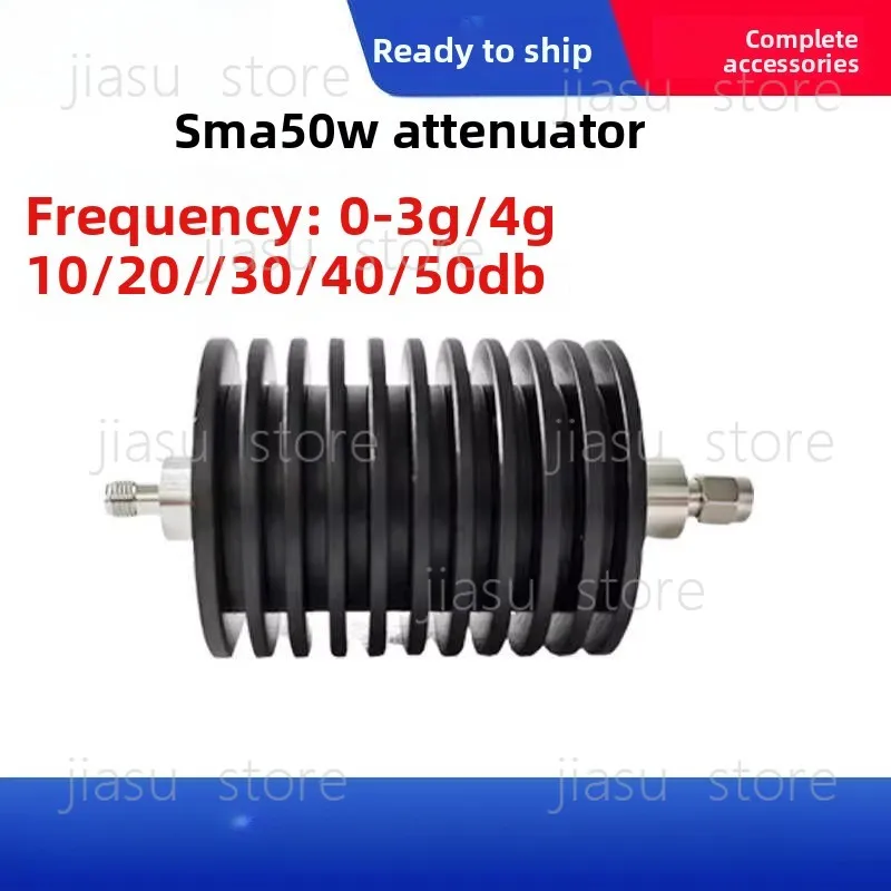 N-Type 50W Fixed RF Attenuator, High Power Coaxial Attenuator for Radio Frequency Test