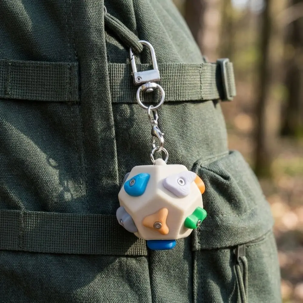 3D-gedruckter Mini-Klettergriff-Schlüsselanhänger, abnehmbarer Boulder, handgefertigter Schlüsselring für Kletterbegeisterte, realistisch und farbenfroh – Detail 2