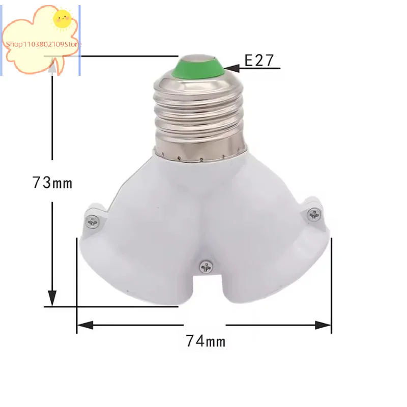 【HT】【HT】E27 1/2 Conversion Head Bulb Socket Creative 2-e27 Lamp Holder Extender Distributor Converter Plug