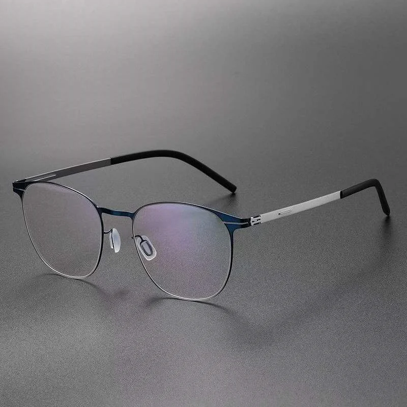 

Vintage Oval Alexander No Screw Berlin Brand Men Reading Lightweight Business Women Designer Stainless Steel Glasses Frame