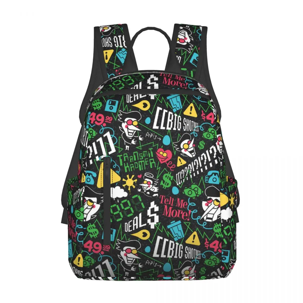 deltarune-spamton-g-バックパック-デイパック-大容量-子供用ブックバッグ-スクールバッグ-ショルダーバッグ-メンズ-レディース