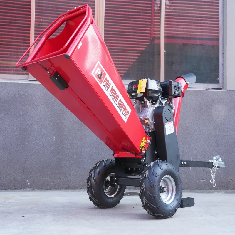 Certified 6-Inch Petrol  Tree Branch Disc Shredder 15HP Wood Machine For Large Gardens