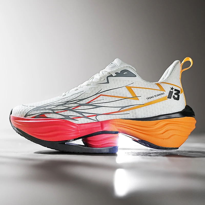 

Men Sports Running Shoes Carbon Plate Air Cushion Breathable Lightweight Women's Comfortable Athletic Outdoor Sneakers