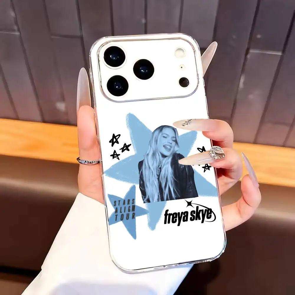 F-Freya Skye Singer Phone Case For iPhone17,16,15,14,13,12,11 Plus,Pro Max Soft Transparent Cover