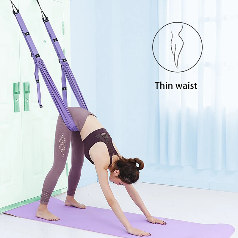 Aerial Yoga Strap Pull Rope Woman Hammock Stretch Leg Splits Trainer Female Gym Belt Aerial Hammock Swing Stretching Inversion