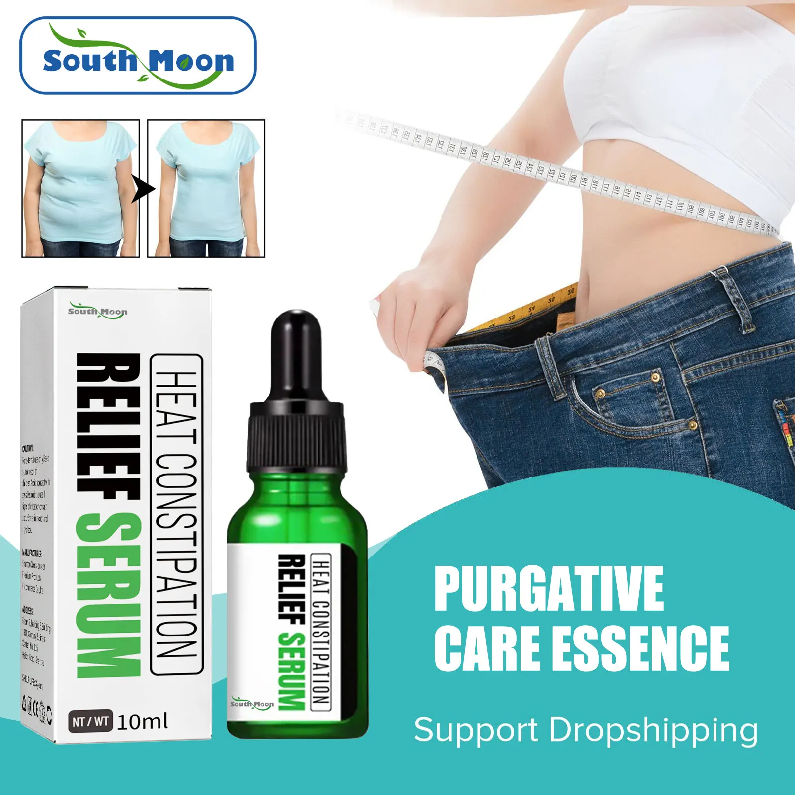 Constipation Relief Serum Reduce Fat Belly Massage Soothing Promotes Bowel Digestion Slimming Detox Constipation Treatment Drops