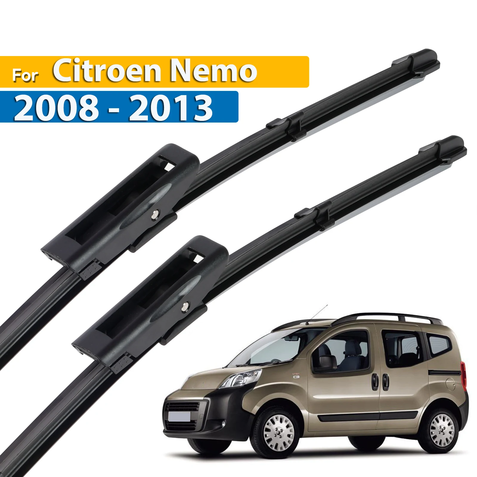

Erick's Wiper LHD Front Wiper Blades For Citroen Nemo 2008 - 2013 Windshield Windscreen Clean Window Car Rain Brushes 26"+19"